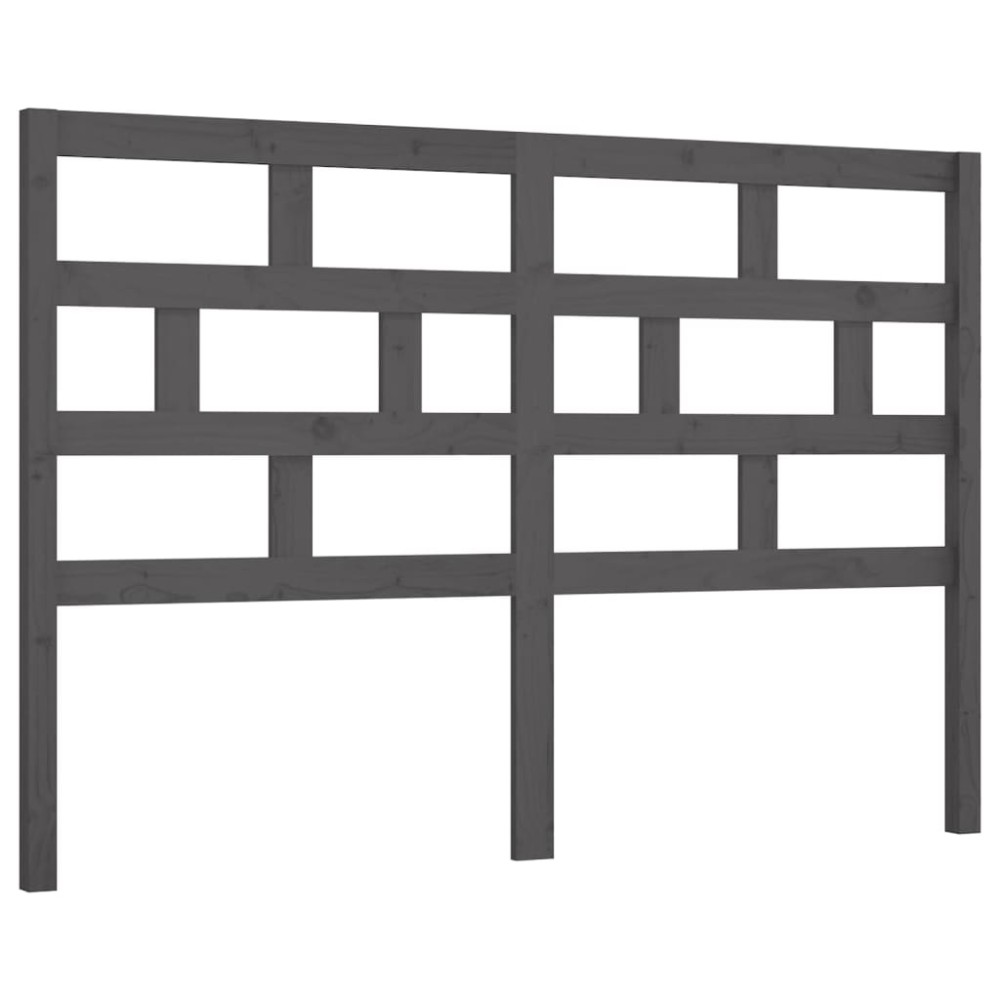 vidaXL Tăblie de pat, gri, 156x4x100 cm, lemn masiv de pin