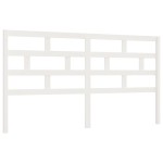 vidaXL Tăblie de pat, alb, 206x4x100 cm, lemn masiv de pin