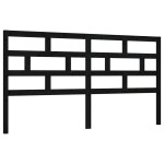 vidaXL Tăblie de pat, negru, 206x4x100 cm, lemn masiv de pin