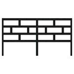 vidaXL Tăblie de pat, negru, 206x4x100 cm, lemn masiv de pin