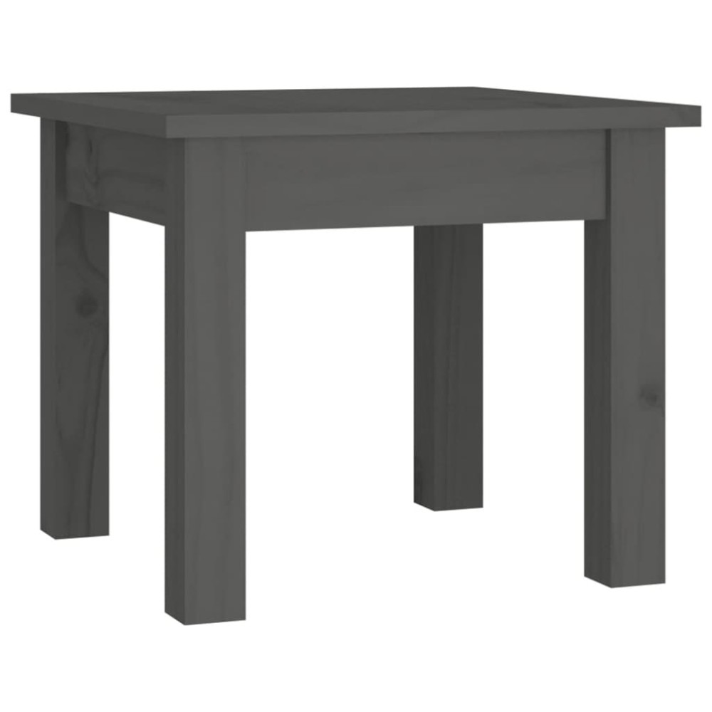 vidaXL Măsuță de cafea, gri, 35x35x30 cm, lemn masiv de pin