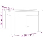 vidaXL Măsuță de cafea, maro miere, 45x45x30 cm, lemn masiv de pin vidaXL Măsuță de cafea, maro miere, 45x45x30 cm, lemn masiv de pin