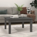 vidaXL Măsuță de cafea, gri, 55x55x30 cm, lemn masiv de pin vidaXL Măsuță de cafea, gri, 55x55x30 cm, lemn masiv de pin