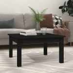 vidaXL Măsuță de cafea, negru, 55x55x30 cm, lemn masiv de pin vidaXL Măsuță de cafea, negru, 55x55x30 cm, lemn masiv de pin