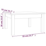 vidaXL Măsuță de cafea, negru, 55x55x30 cm, lemn masiv de pin vidaXL Măsuță de cafea, negru, 55x55x30 cm, lemn masiv de pin