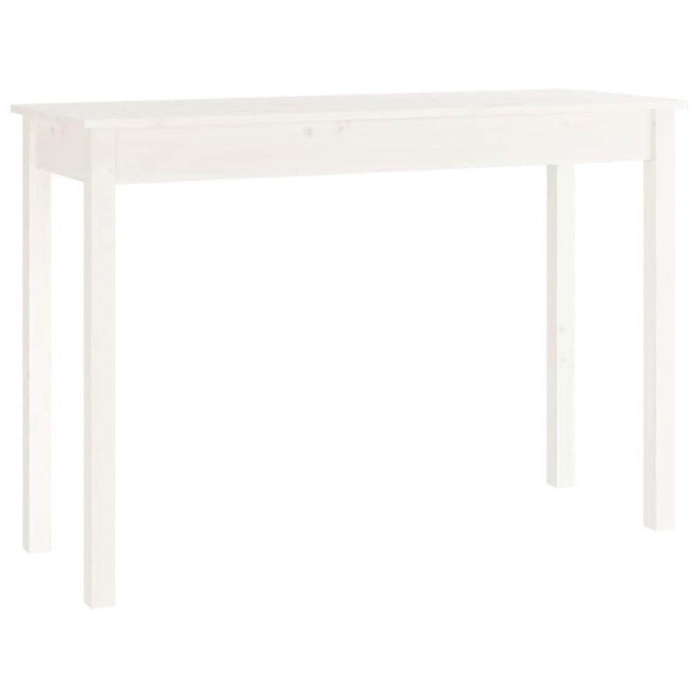vidaXL Masă consolă, alb, 110x40x75 cm, lemn masiv de pin