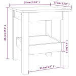 vidaXL Măsuță de cafea, gri, 35x35x40 cm, lemn masiv de pin vidaXL Măsuță de cafea, gri, 35x35x40 cm, lemn masiv de pin