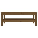 vidaXL Măsuță de cafea, maro miere, 110x50x40 cm, lemn masiv de pin vidaXL Măsuță de cafea, maro miere, 110x50x40 cm, lemn masiv de pin