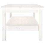 vidaXL Măsuță de cafea, alb, 80x50x40 cm, lemn masiv de pin