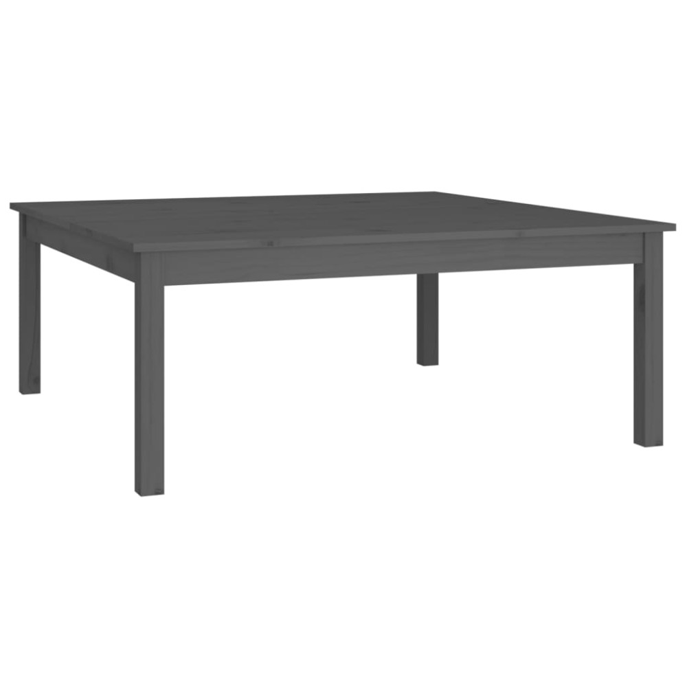 vidaXL Măsuță de cafea, gri, 100x100x40 cm, lemn masiv de pin
