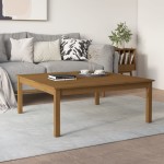vidaXL Măsuță de cafea, maro miere, 100x100x40 cm, lemn masiv de pin vidaXL Măsuță de cafea, maro miere, 100x100x40 cm, lemn masiv de pin