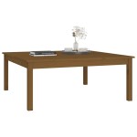 vidaXL Măsuță de cafea, maro miere, 100x100x40 cm, lemn masiv de pin vidaXL Măsuță de cafea, maro miere, 100x100x40 cm, lemn masiv de pin