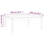 vidaXL Măsuță de cafea, maro miere, 100x100x40 cm, lemn masiv de pin vidaXL Măsuță de cafea, maro miere, 100x100x40 cm, lemn masiv de pin