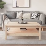 vidaXL Măsuță de cafea, 100x100x40 cm, lemn masiv de pin vidaXL Măsuță de cafea, 100x100x40 cm, lemn masiv de pin