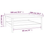 vidaXL Măsuță de cafea, 100x100x40 cm, lemn masiv de pin vidaXL Măsuță de cafea, 100x100x40 cm, lemn masiv de pin