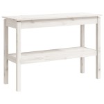 vidaXL Masă consolă, alb, 110x40x75 cm, lemn masiv de pin vidaXL Masă consolă, alb, 110x40x75 cm, lemn masiv de pin