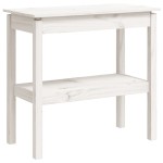 vidaXL Masă consolă, alb, 80x40x75 cm, lemn masiv de pin vidaXL Masă consolă, alb, 80x40x75 cm, lemn masiv de pin