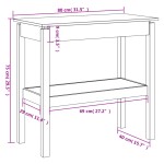 vidaXL Masă consolă, alb, 80x40x75 cm, lemn masiv de pin vidaXL Masă consolă, alb, 80x40x75 cm, lemn masiv de pin