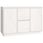 vidaXL Servantă, alb, 111x34x75 cm, lemn masiv de pin