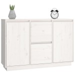 vidaXL Servantă, alb, 111x34x75 cm, lemn masiv de pin