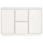vidaXL Servantă, alb, 111x34x75 cm, lemn masiv de pin