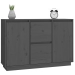 vidaXL Servantă, gri, 111x34x75 cm, lemn masiv de pin