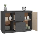 vidaXL Servantă, gri, 111x34x75 cm, lemn masiv de pin