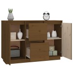vidaXL Servantă, maro miere, 111x34x75 cm, lemn masiv de pin