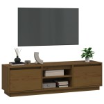 vidaXL Comodă TV, maro miere, 140x35x40 cm, lemn masiv de pin vidaXL Comodă TV, maro miere, 140x35x40 cm, lemn masiv de pin