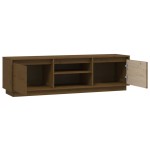 vidaXL Comodă TV, maro miere, 140x35x40 cm, lemn masiv de pin vidaXL Comodă TV, maro miere, 140x35x40 cm, lemn masiv de pin