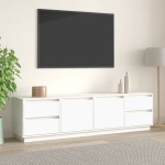 vidaXL Comodă TV, alb, 176x37x47,5 cm, lemn masiv de pin vidaXL Comodă TV, alb, 176x37x47,5 cm, lemn masiv de pin