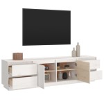 vidaXL Comodă TV, alb, 176x37x47,5 cm, lemn masiv de pin vidaXL Comodă TV, alb, 176x37x47,5 cm, lemn masiv de pin