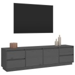 vidaXL Comodă TV, gri, 176x37x47,5 cm, lemn masiv de pin vidaXL Comodă TV, gri, 176x37x47,5 cm, lemn masiv de pin