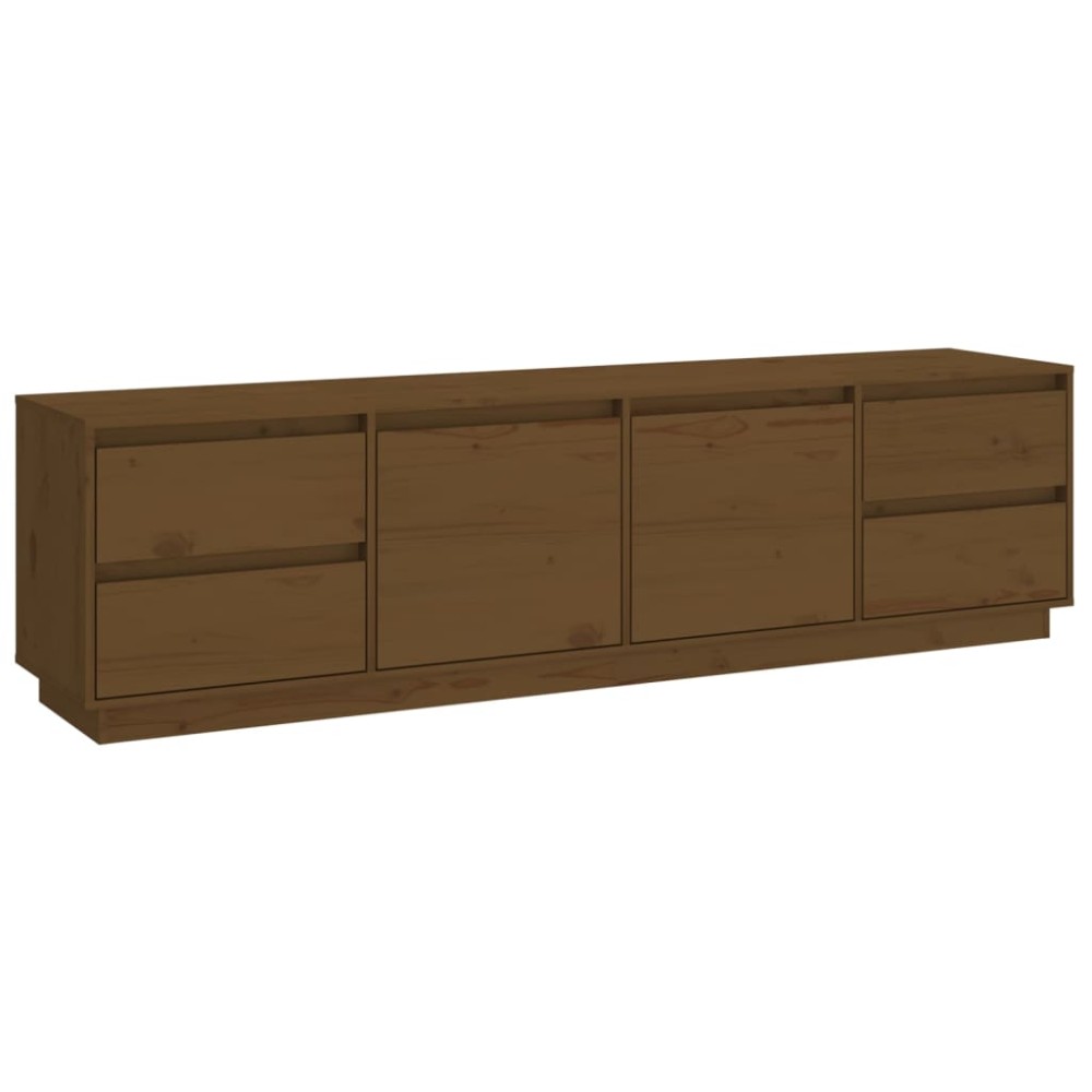 vidaXL Comodă TV, maro miere, 176x37x47,5 cm, lemn masiv de pin