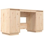 vidaXL Birou, 140x50x75 cm, lemn masiv de pin