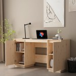vidaXL Birou, 140x50x75 cm, lemn masiv de pin