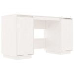 vidaXL Birou, alb, 140x50x75 cm, lemn masiv de pin