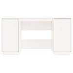 vidaXL Birou, alb, 140x50x75 cm, lemn masiv de pin