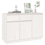 vidaXL Servantă, alb, 110x34x75 cm, lemn masiv de pin vidaXL Servantă, alb, 110x34x75 cm, lemn masiv de pin
