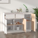 vidaXL Servantă, alb, 110x34x75 cm, lemn masiv de pin vidaXL Servantă, alb, 110x34x75 cm, lemn masiv de pin