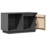 vidaXL Comodă TV, gri, 74x35x44 cm, lemn masiv de pin vidaXL Comodă TV, gri, 74x35x44 cm, lemn masiv de pin