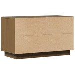 vidaXL Comodă TV, maro miere, 74x35x44 cm, lemn masiv de pin vidaXL Comodă TV, maro miere, 74x35x44 cm, lemn masiv de pin