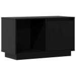 vidaXL Comodă TV, negru, 74x35x44 cm, lemn masiv de pin
