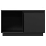 vidaXL Comodă TV, negru, 74x35x44 cm, lemn masiv de pin