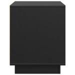 vidaXL Comodă TV, negru, 74x35x44 cm, lemn masiv de pin