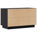 vidaXL Comodă TV, negru, 74x35x44 cm, lemn masiv de pin