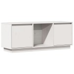 vidaXL Comodă TV, alb, 110,5x35x44 cm, lemn masiv de pin