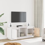 vidaXL Comodă TV, alb, 110,5x35x44 cm, lemn masiv de pin