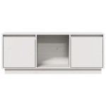 vidaXL Comodă TV, alb, 110,5x35x44 cm, lemn masiv de pin