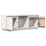vidaXL Comodă TV, alb, 110,5x35x44 cm, lemn masiv de pin